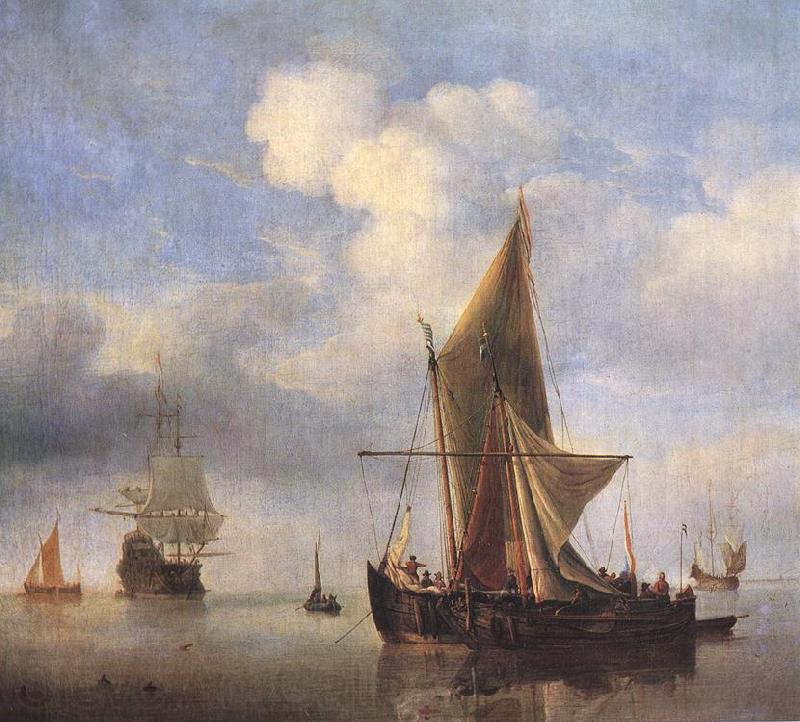 VELDE, Willem van de, the Younger Calm Sea wet Germany oil painting art